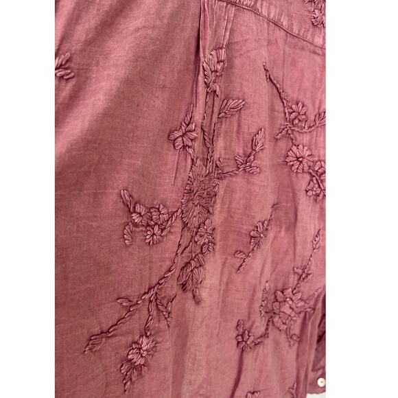 NWT Anthropology by Kyla Seo Jo Buttons Up Cotton Embroidered Shirt Size Small - Picture 8 of 12